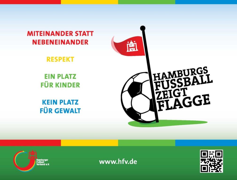 Hamburgs Fußball zeigt Flagge gegen Rassismus und Gewalt