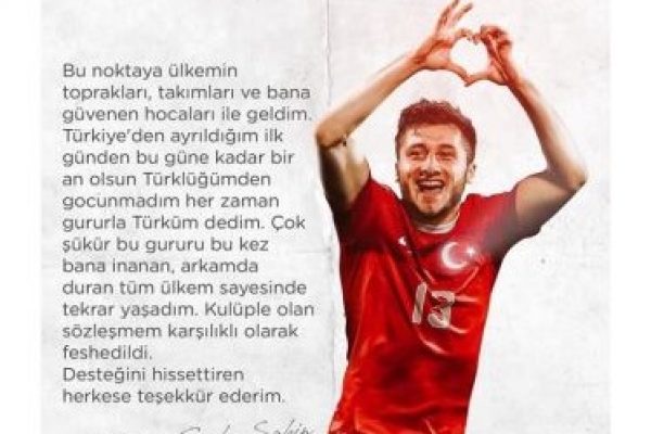 Cenk Şahin’den veda mesajı!