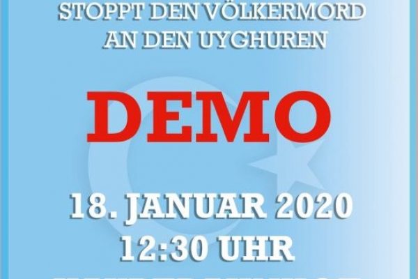 Hamburg’da uygur Türkleri için yürüyüş