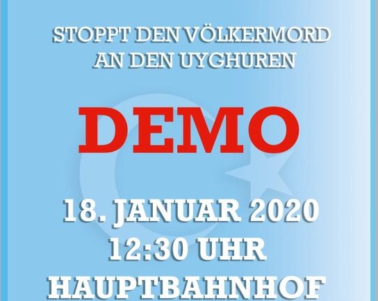 Hamburg’da uygur Türkleri için yürüyüş