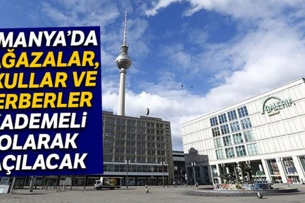 Almanya’da 22 Mart’ta alınan tedbirler kademeli olarak gevşetilecek.