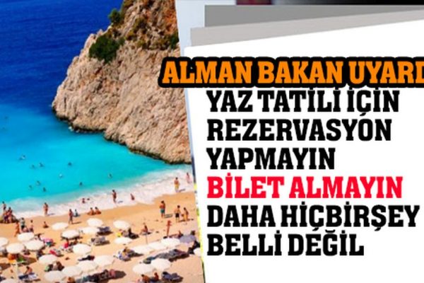 Alman bakan uyardı!