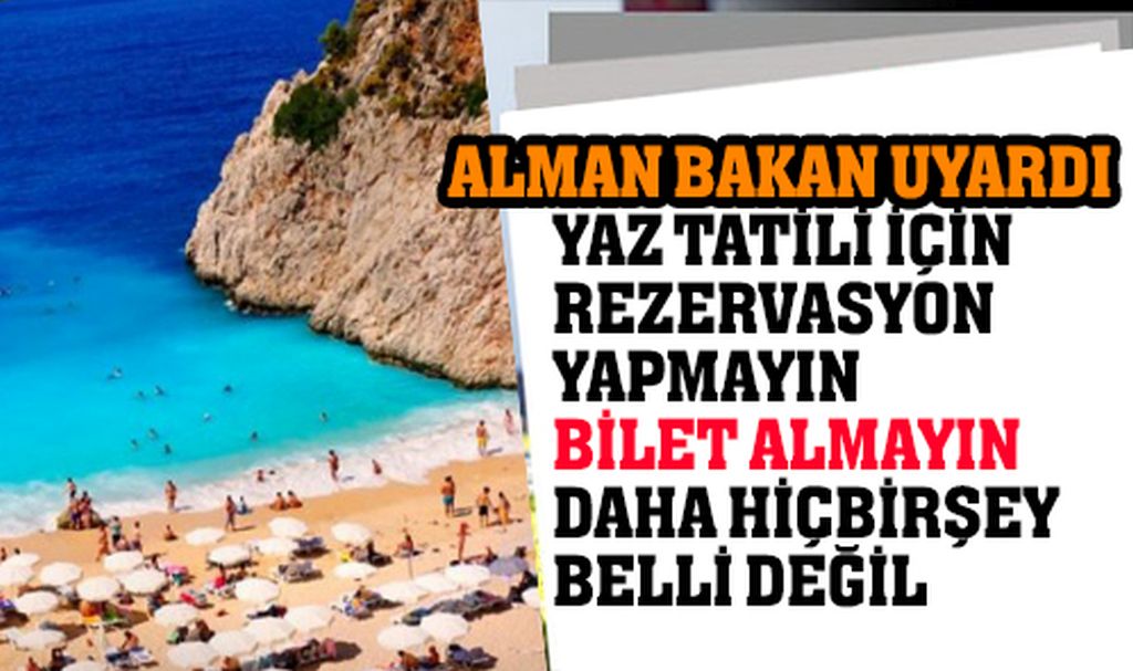 Alman bakan uyardı!