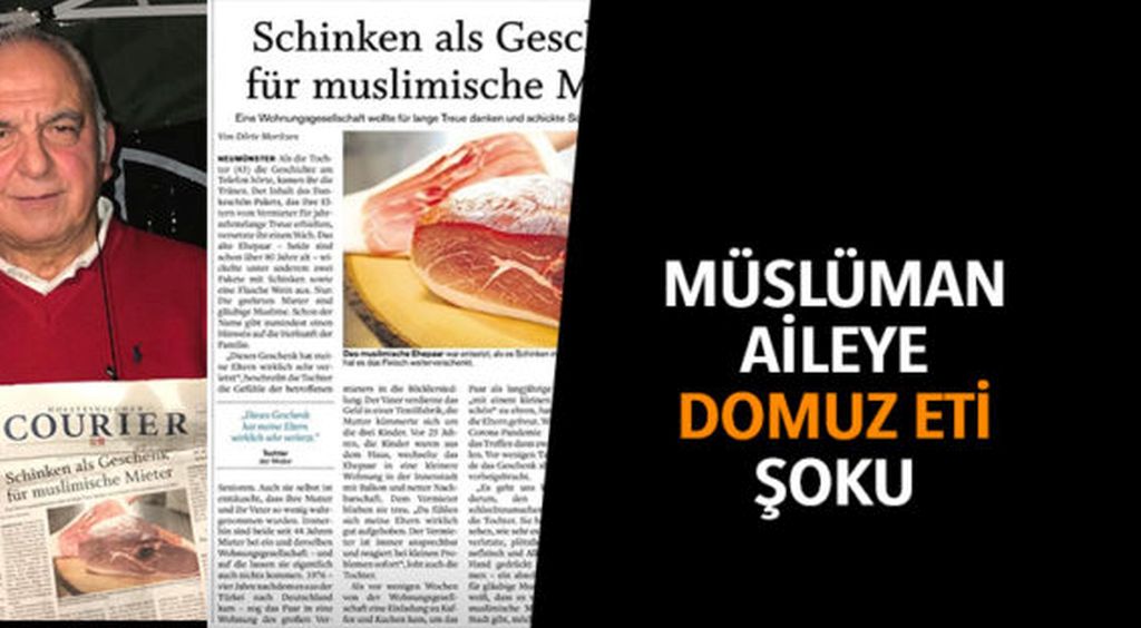 Müslüman aileye domuz eti şoku