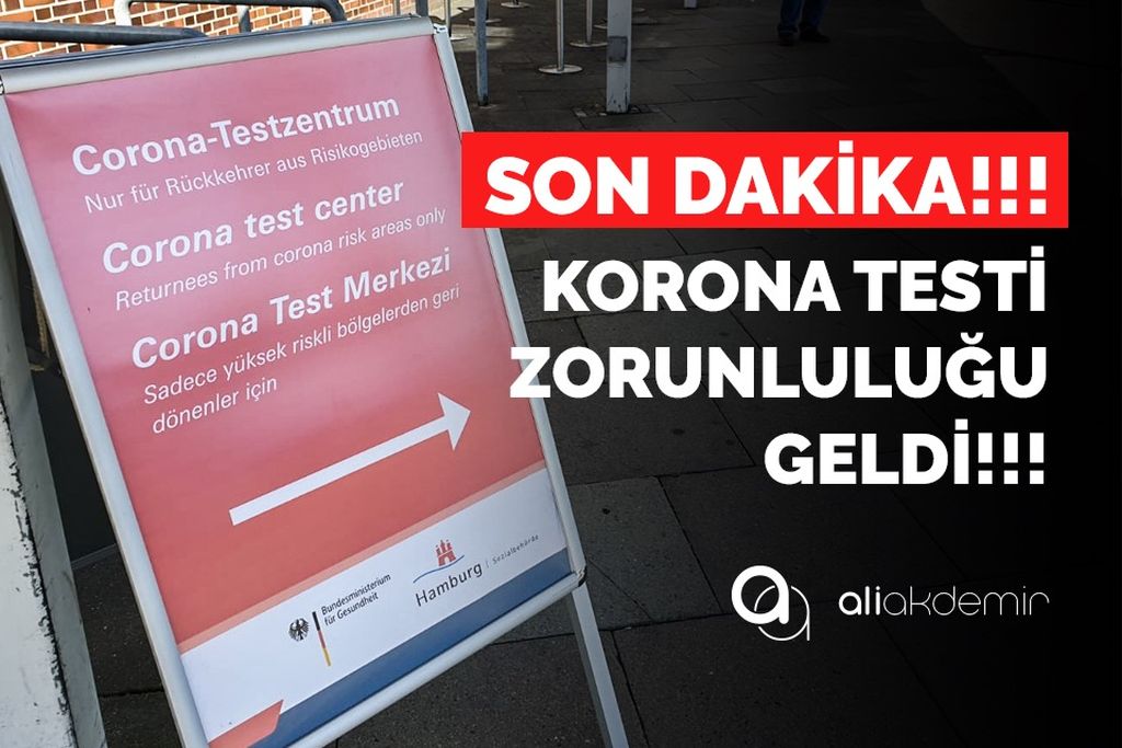 TÜRKİYE’DEN GELİRKEN NEGATİF TESTİNİZ YOKSA UÇAĞA BİNEMİYORSUNUZ!