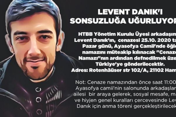 HTBB Üyesi Levent Danık, yarın son yolculuğuna uğurlanıyor