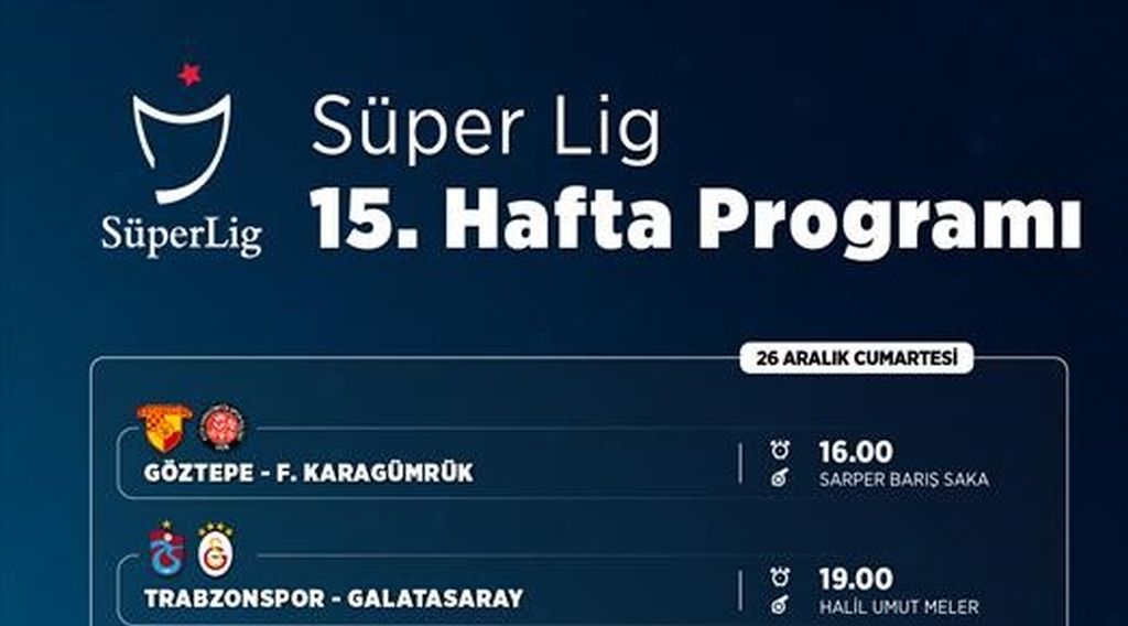 Futbol: Süper Lig’de görünüm