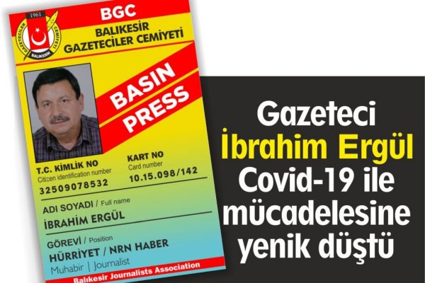 Gazeteci İbrahim Ergül bugün Balıkesir’de son  yolculuğuna uğurlanacak!