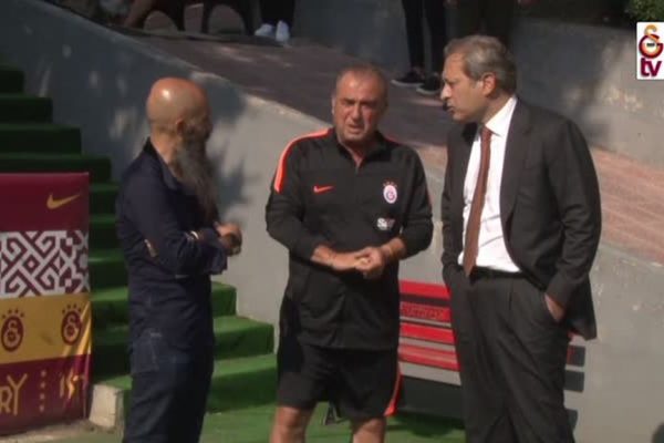 Galatasaray’da başkan Burak Elmas, Fatih Terim ile bir araya geldi