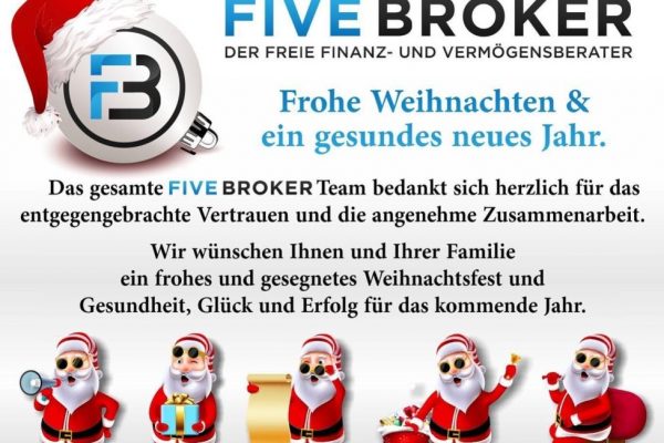 FIVE BROKER: Frohe Weihnachten& Ein gesundes neues Jahr