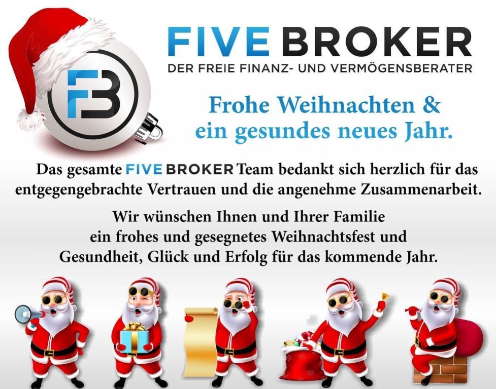 FIVE BROKER: Frohe Weihnachten& Ein gesundes neues Jahr
