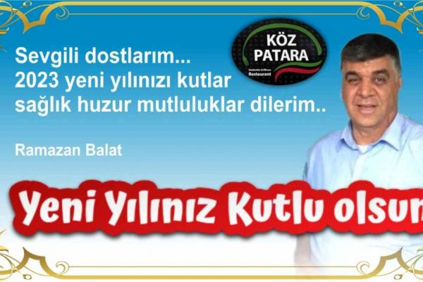 Köz Patara: Sağlıklı, mutlu, huzurlu yıllar diliyorum!