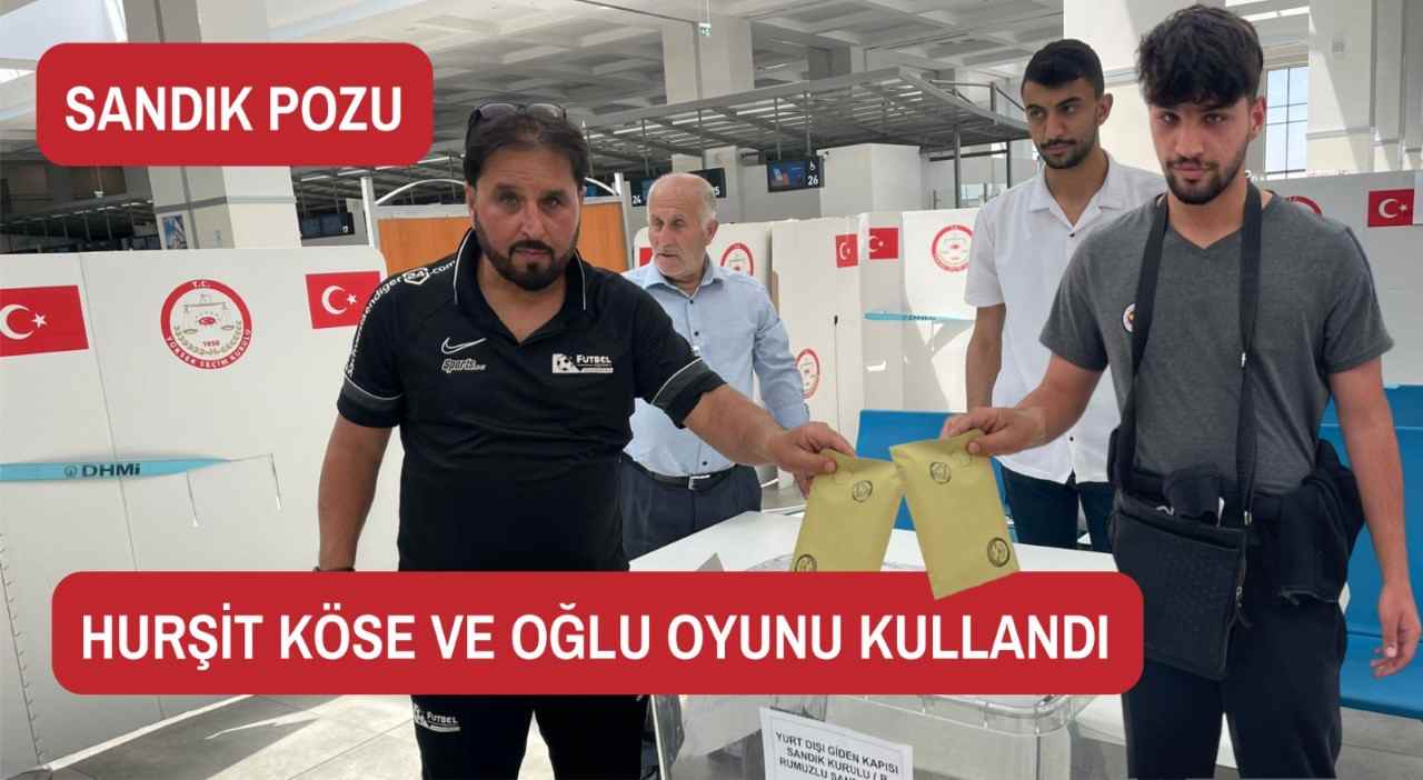 Hurşit Köse ve oğlu Tuncay’dan sandık pozu