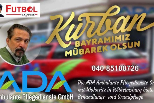 Ada Pflegedienst: Kurban Bayramınız mübarek olsun.