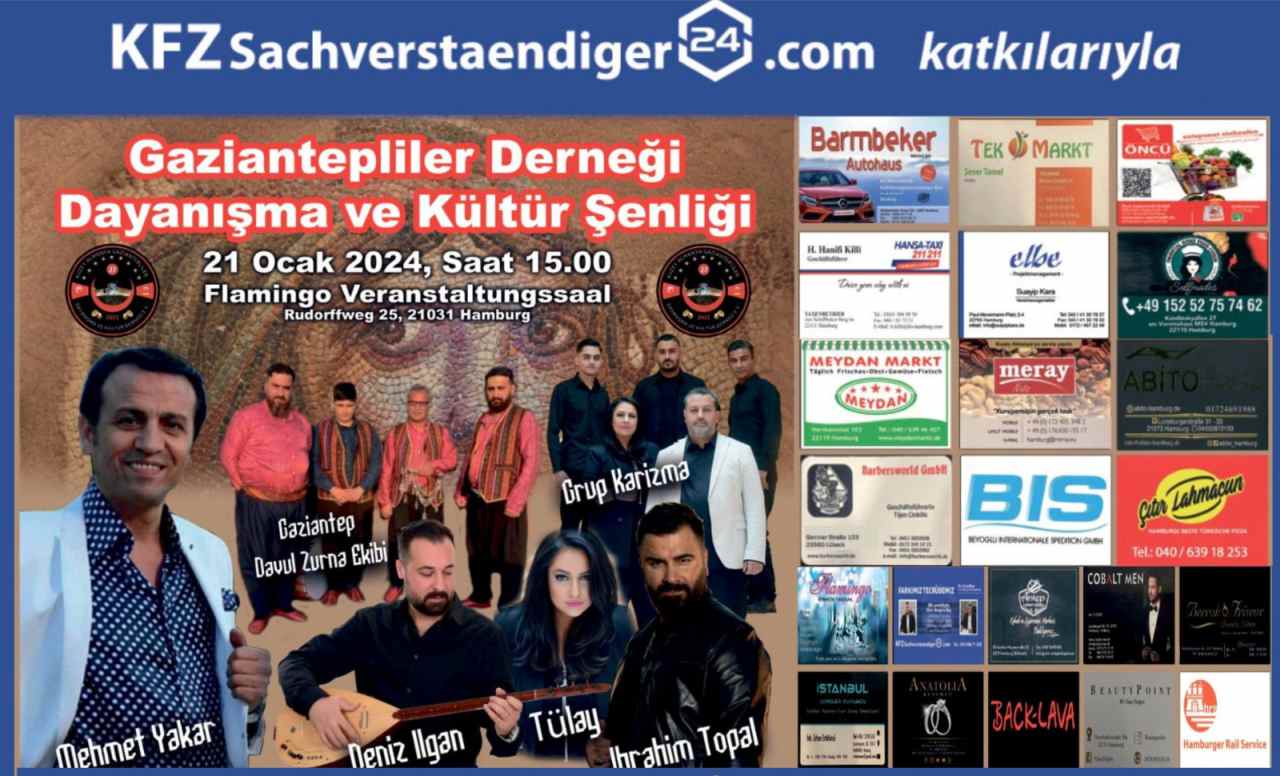Hamburg“da, Gaziantepliler gecesi müthiş ‘’YAKAR’’