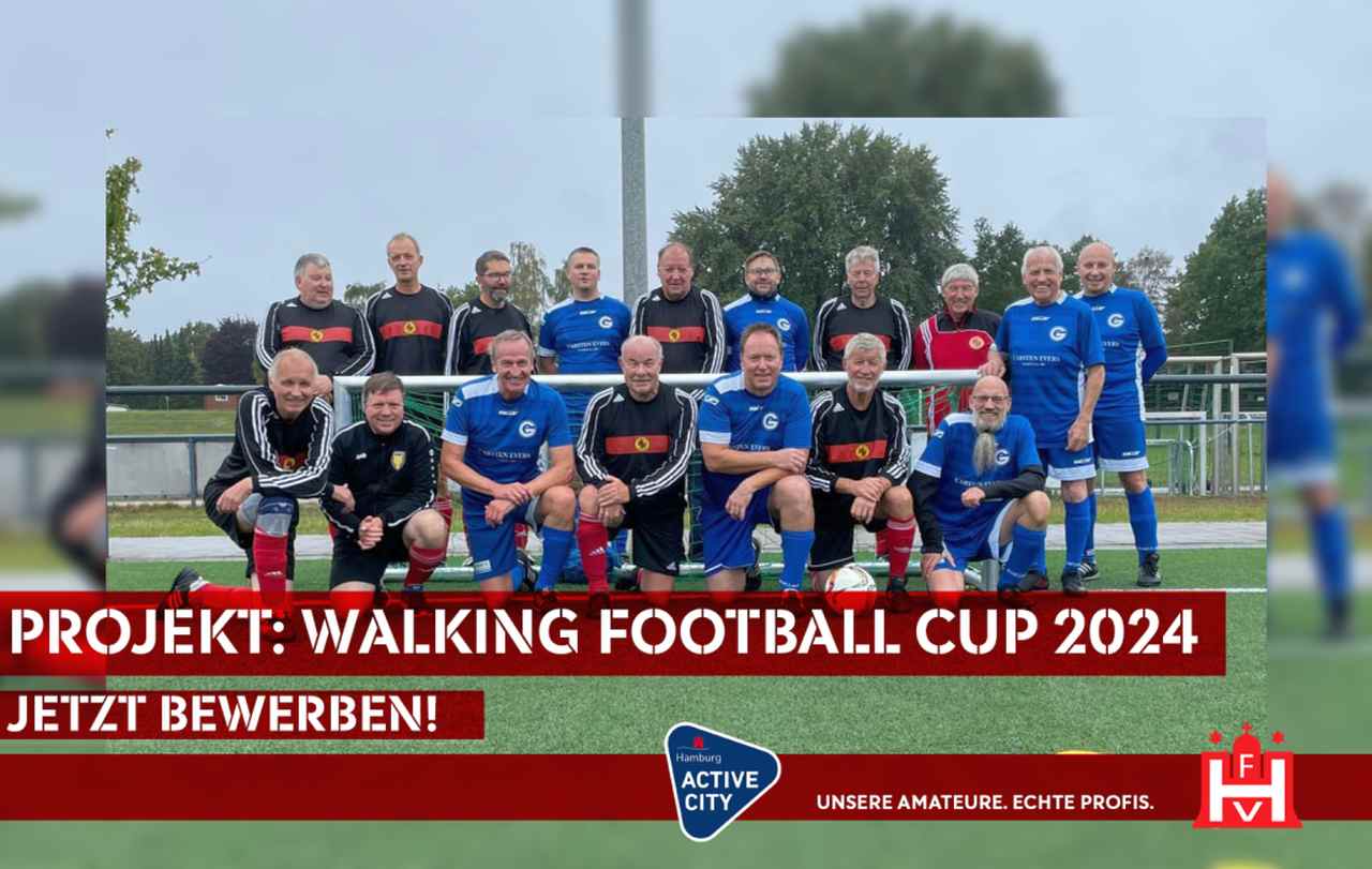 21 Teams gewinnen Walking Football Ausrüstung