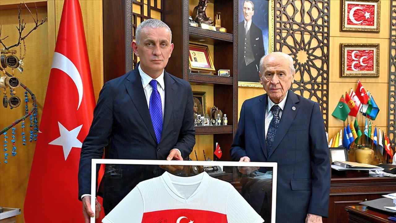 MHP Genel Başkanı Bahçeli, TFF Başkanı Hacıosmanoğlu’nu kabul etti